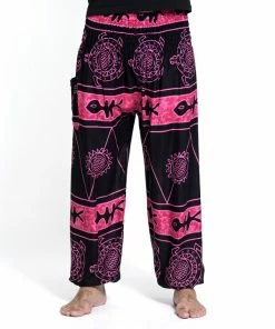HaremPants.com Turtle Print Men's Harem Pants In Pink