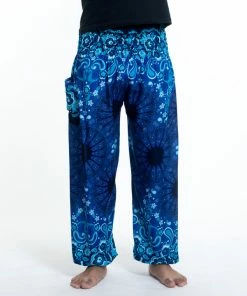 HaremPants.com Paisley Mandalas Men's Harem Pants In Blue