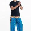 HaremPants.com Triangles Men's Harem Pants In Ocean Blue