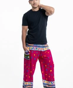 HaremPants.com Triangles Men's Harem Pants In Pink