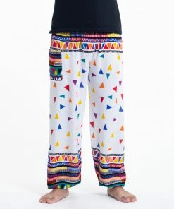 HaremPants.com Triangles Men's Harem Pants In White