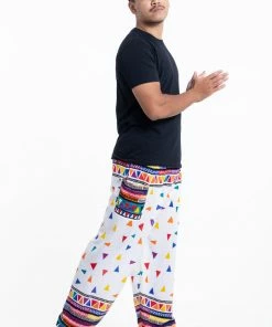 HaremPants.com Triangles Men's Harem Pants In White