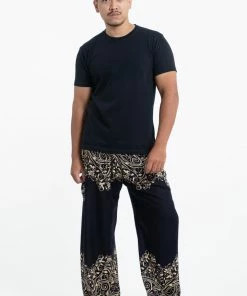 HaremPants.com High Cut Vines Men's Harem Pants In Black