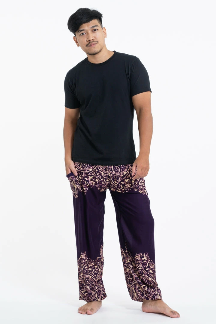 HaremPants.com Vines Men's Harem Pants In Purple 3 HaremPants.com Vines Men's Harem Pants In Purple