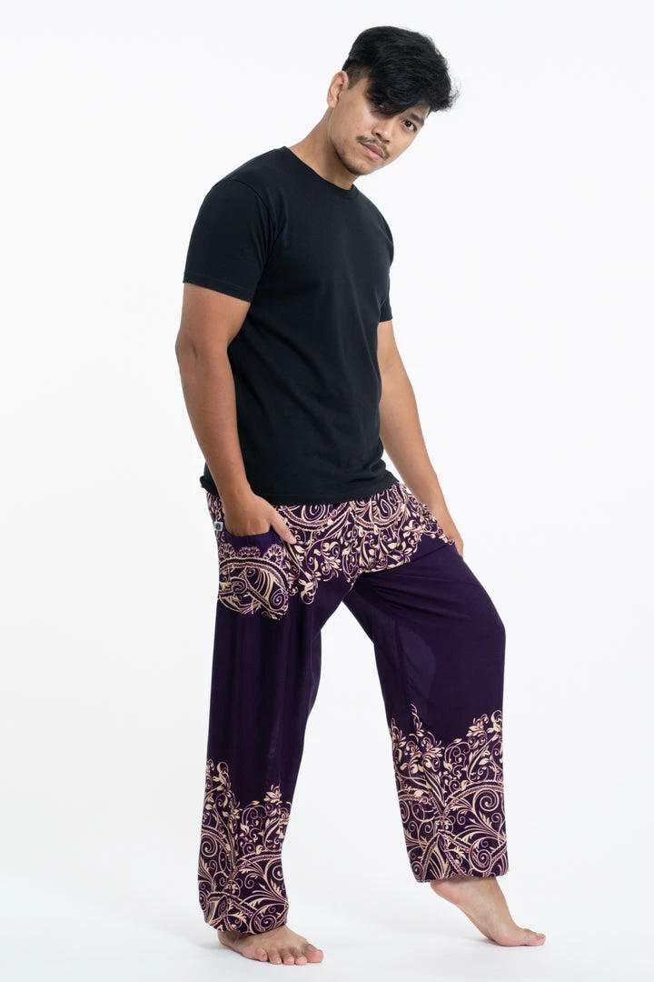 HaremPants.com Vines Men's Harem Pants In Purple 5 HaremPants.com Vines Men's Harem Pants In Purple