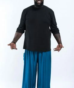 HaremPants.com Plus Size Solid Color Men's Harem Pants In Aqua Blue
