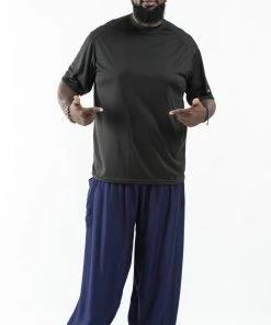 HaremPants.com Plus Size Solid Color Men's Harem Pants In Blue