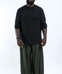 HaremPants.com Plus Size Solid Color Men's Harem Pants In Dark Green