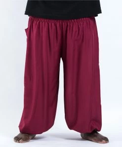 HaremPants.com Plus Size Solid Color Men's Harem Pants In Red