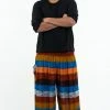 HaremPants.com Plus Size Boho Rust Striped Men's Harem Pants