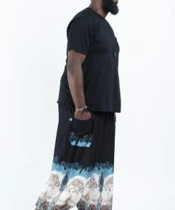 HaremPants.com Plus Size Solid Top Elephant Men's Elephant Pants In Black