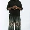 HaremPants.com Plus Size Diamond Peacock Men's Harem Pants In Green