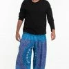 HaremPants.com Plus Size Tribal Chakras Men's Harem Pants In Blue