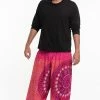 HaremPants.com Plus Size Tribal Chakras Men's Harem Pants In Pink
