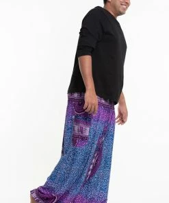 HaremPants.com Plus Size Tribal Chakras Men's Harem Pants In Purple