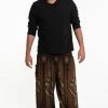 HaremPants.com Plus Size Peacock Eye Men's Harem Pants In Brown