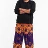HaremPants.com Plus Size Lotus Mandalas Men's Harem Pants In Purple