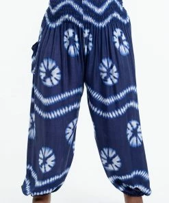 HaremPants.com Plus Size Tie Dye Men's Harem Pants In Indigo