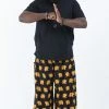 HaremPants.com Plus Size Golden Elephant Men's Elephant Pants In Black