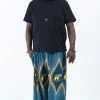 HaremPants.com Plus Size Peacock Elephant Men's Elephant Pants In Turquoise