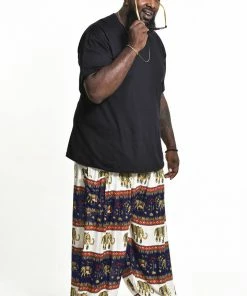 HaremPants.com Plus Size Elephant Bliss Men's Elephant Pants In Navy