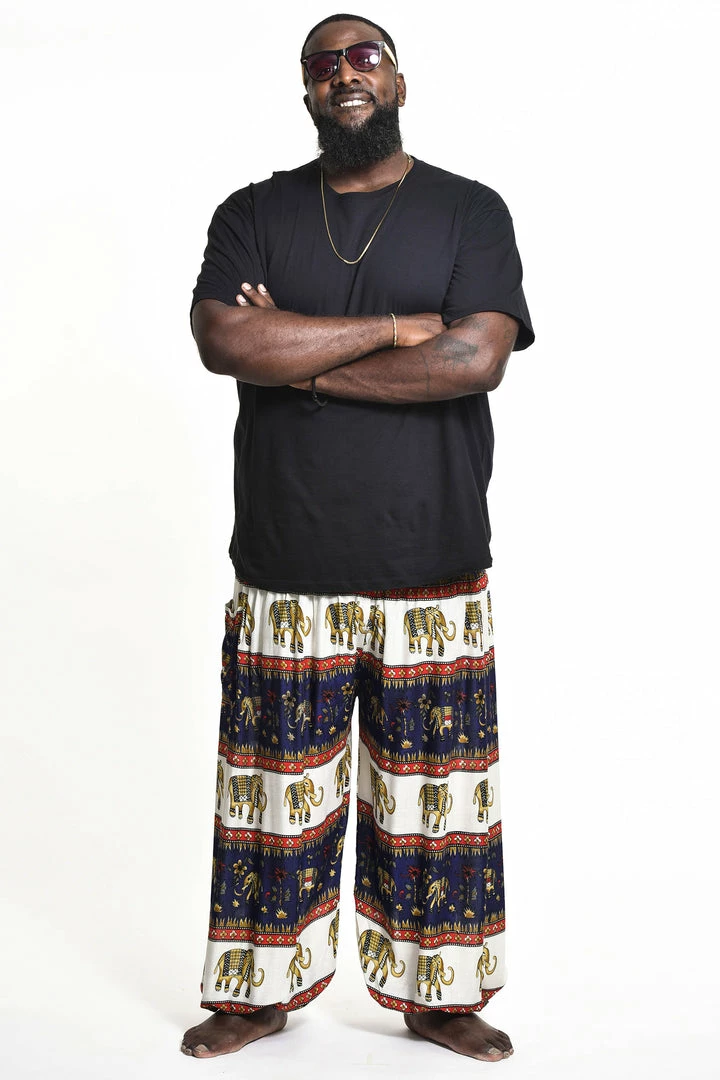 HaremPants.com Plus Size Elephant Bliss Men's Elephant Pants In Navy 5 HaremPants.com Plus Size Elephant Bliss Men's Elephant Pants In Navy