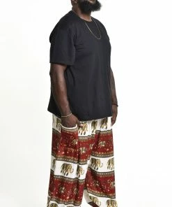 HaremPants.com Plus Size Elephant Bliss Men's Elephant Pants In Red 7 HaremPants.com Plus Size Elephant Bliss Men's Elephant Pants In Red