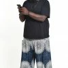 HaremPants.com Plus Size Marble Mandalas Men's Harem Pants In Indigo