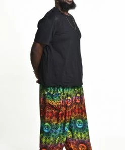 HaremPants.com Plus Size Rainbow Elephant Men's Elephant Pants In Orange 7 HaremPants.com Plus Size Rainbow Elephant Men's Elephant Pants In Orange