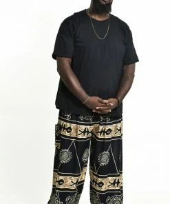 HaremPants.com Plus Size Turtle Print Men's Harem Pants In Gold