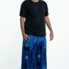 HaremPants.com Plus Size Paisley Mandalas Men's Harem Pants In Blue