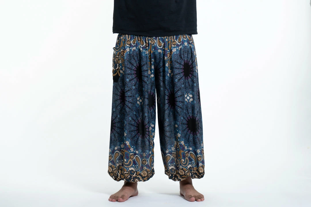 HaremPants.com Plus Size Paisley Mandalas Men's Harem Pants In Gray 4 HaremPants.com Plus Size Paisley Mandalas Men's Harem Pants In Gray
