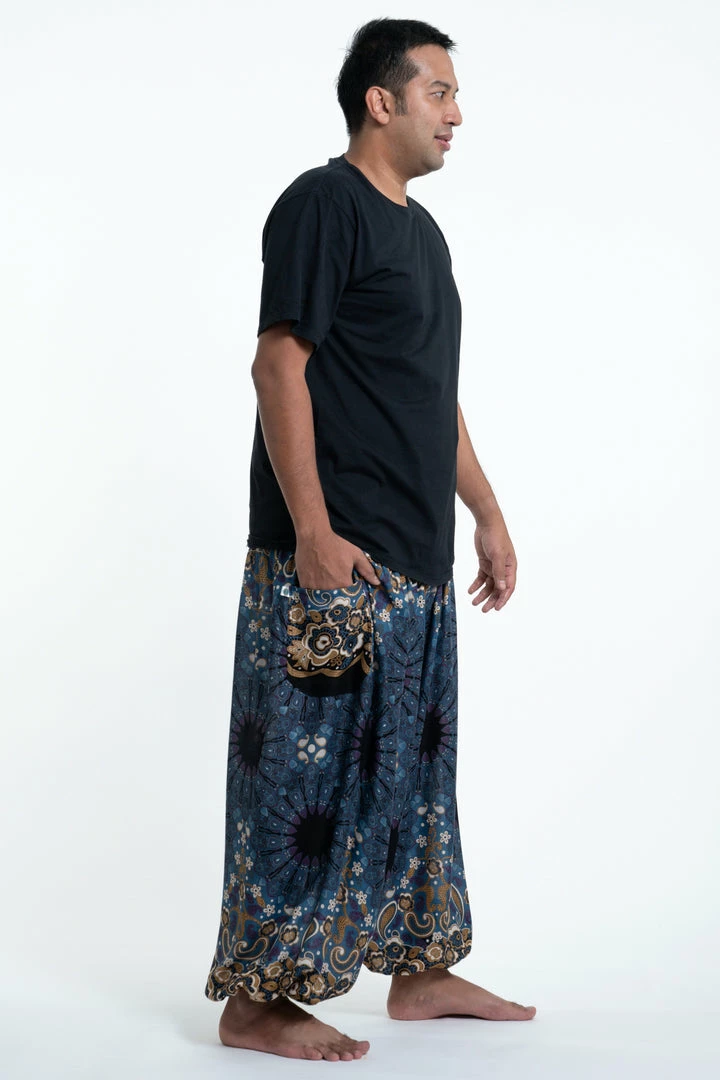 HaremPants.com Plus Size Paisley Mandalas Men's Harem Pants In Gray 5 HaremPants.com Plus Size Paisley Mandalas Men's Harem Pants In Gray