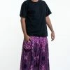 HaremPants.com Plus Size Paisley Mandalas Men's Harem Pants In Purple