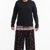 HaremPants.com Plus Size Triangles Men's Harem Pants In Black