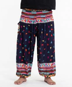 HaremPants.com Plus Size Triangles Men's Harem Pants In Navy