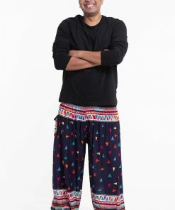 HaremPants.com Plus Size Triangles Men's Harem Pants In Navy