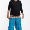 HaremPants.com Plus Size Triangles Men's Harem Pants In Ocean Blue