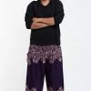 HaremPants.com Plus Size Vines Men's Harem Pants In Purple