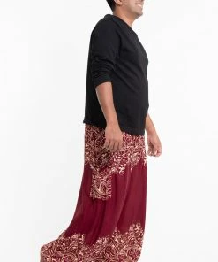 HaremPants.com Plus Size Vines Men's Harem Pants In Red