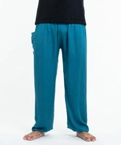 HaremPants.com Solid Color Men's Tall Harem Pants In Aqua Blue