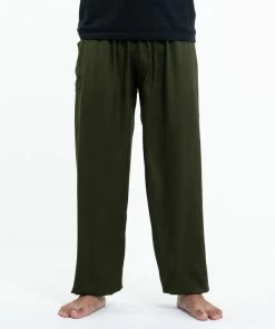 HaremPants.com Solid Color Men's Tall Harem Pants In Dark Green
