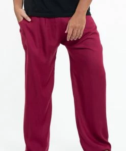 HaremPants.com Solid Color Men's Tall Harem Pants In Red