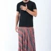 HaremPants.com Aztec Stripes Drop Crotch Men's Harem Pants In Peach