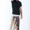HaremPants.com Peacock Feathers Drop Crotch Men's Harem Pants In White