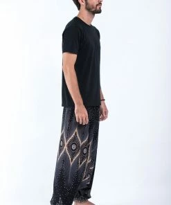 HaremPants.com Diamond Peacock Drop Crotch Men's Harem Pants In Black