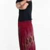 HaremPants.com Diamond Peacock Drop Crotch Men's Harem Pants In Red
