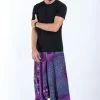 HaremPants.com Tribal Chakras Drop Crotch Men's Harem Pants In Purple