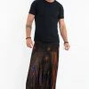 HaremPants.com Peacock Eye Drop Crotch Men's Harem Pants In Black