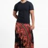 HaremPants.com Lotus Mandalas Drop Crotch Men's Harem Pants In Black
